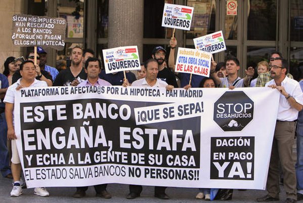 Protesta contra un desahucio. Protesta contra un desahucio.